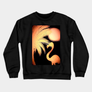 PEACH GLOW FLAMINGO Crewneck Sweatshirt